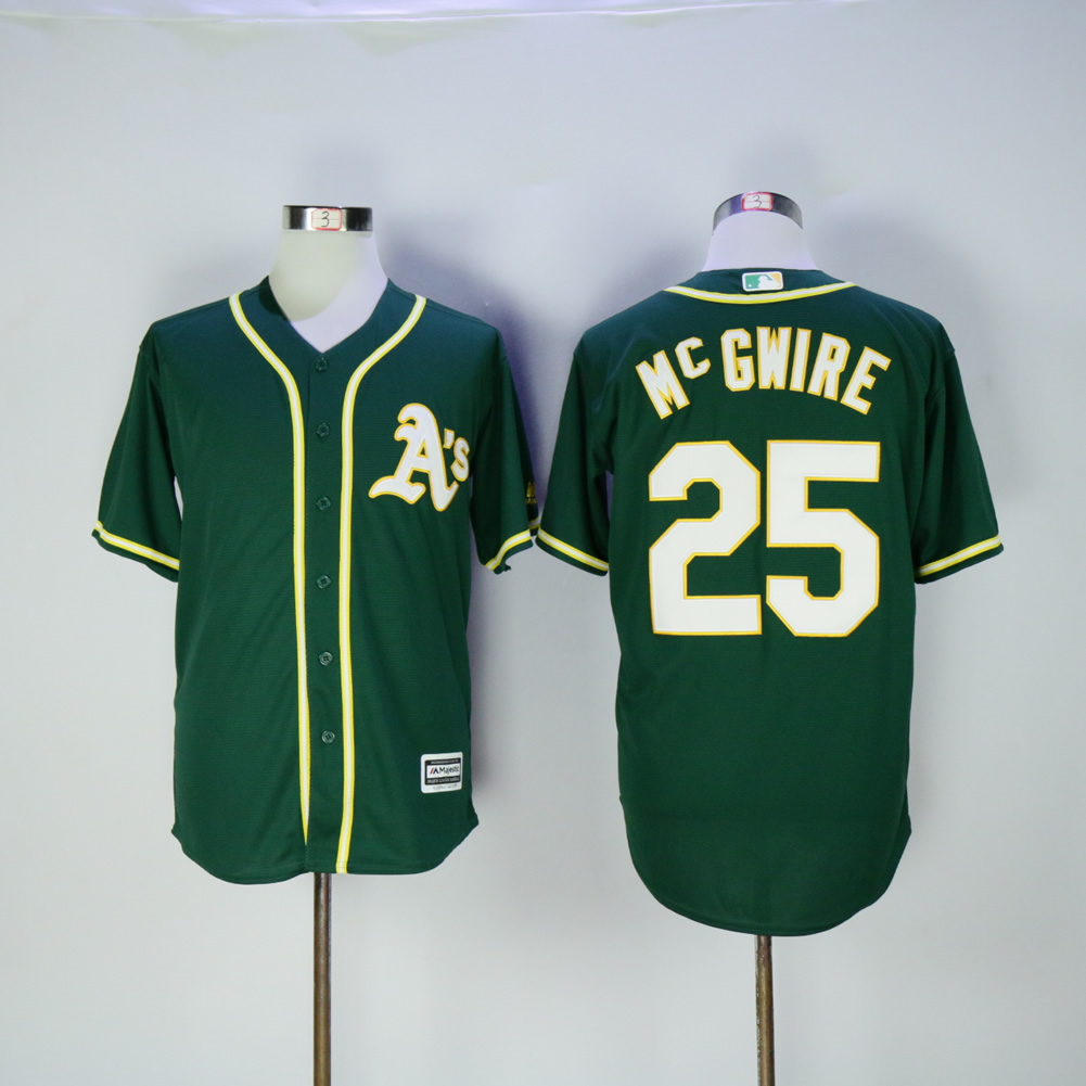 Men Oakland Athletics #25 Mcgwire Green MLB Jerseys